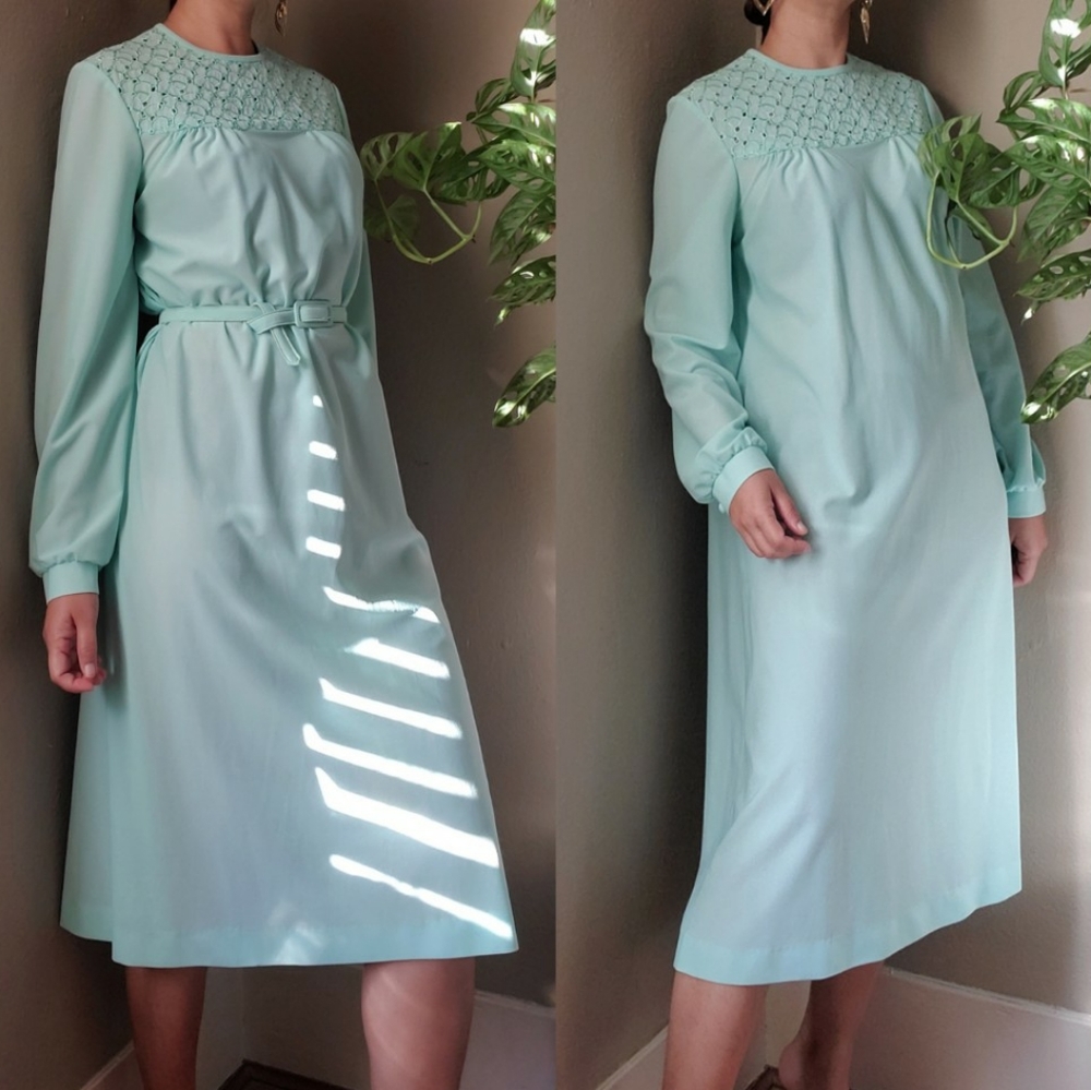 70s Lady Windsor Belt Dress